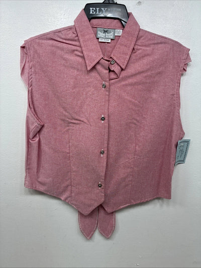 New Women’s Cowboy Threads Pink Short Sleeve Button  Up Size Medium MM-85
