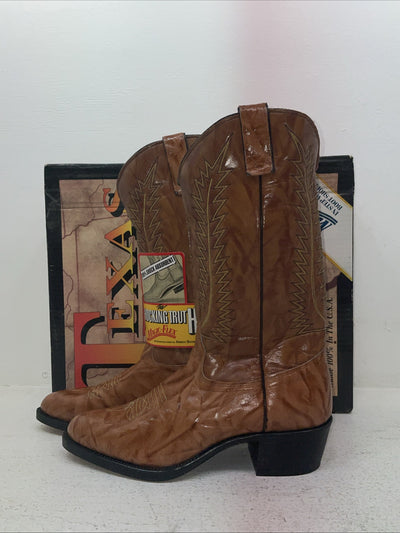New Men’s Brown Texas Brand Cowboy Boots. 1214 9 D. 4-86