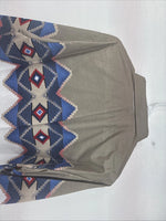 New Women’s Brooks & Dunn Tan Design Long Sleeve Button Up Medium MM-102