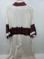 New Men’s Gun Smoke White Red Short Sleeve Polo Western Designed Top 2XL F-101