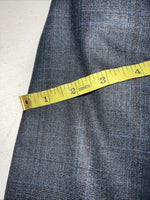 New Men’s Circle S Blue Plaid Suit Jacket 48R #25832 X-607