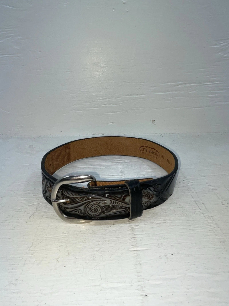 New Gray Genuine Leather Nocona Tooled 18” Belt #A261 NN-79