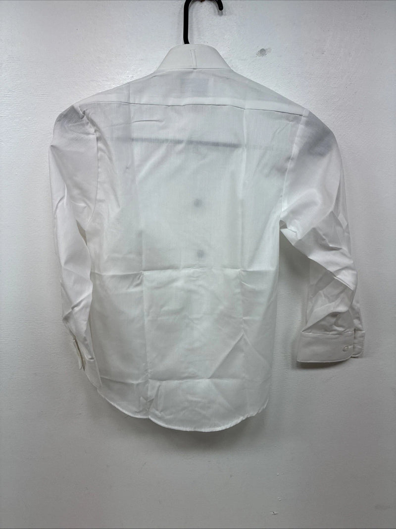 New Kids Classix White Long Sleeve Button Up English Shirt Size BS TT-27