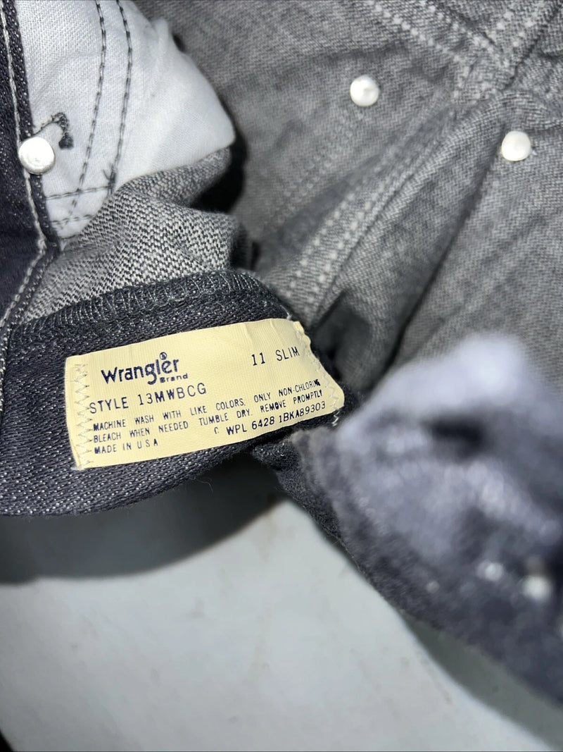 New Boys Grey Wrangler Pro Rodeo Cowboy Cut Denim Jeans. 11/23 1/2 C-5