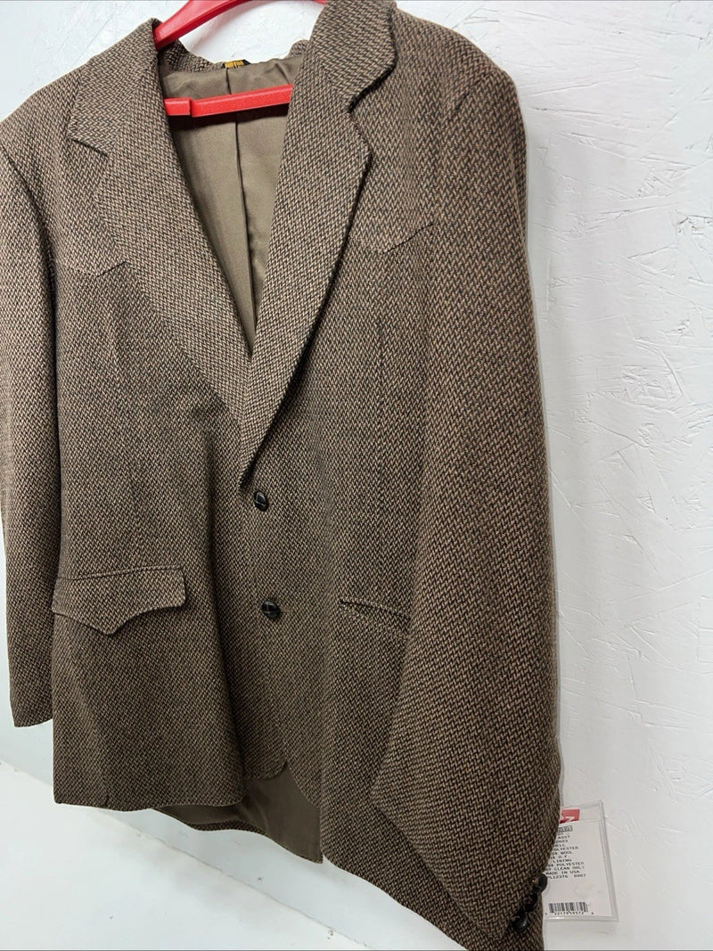 New Men’s Pioneer Wear Brown Suit Jacket 46 #12580 AA-604