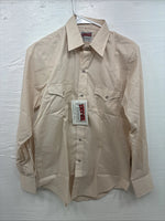 New Kids Denver Tan Long Sleeve Pearl Snap Size 18 CC-119