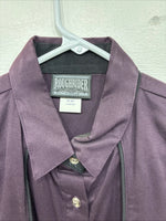 New Women’s Rough rider Purple Long Sleeve Button Up Size Large TT-74