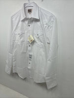 New Boys ELY Cattleman White Long Sleeve Pearl Snap Size 16 KK-46