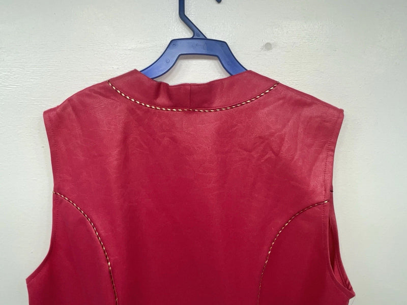 New Women’s Pink 1849 Cut Off Zip Up Vest S #77372 3B-64
