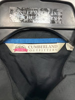 New Women’s Cumberland Black Blue Design Long Sleeve Pearl Snap 1XL LL-107
