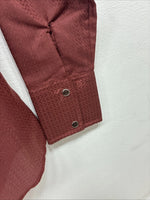 New Women’s Dickson Jenkins Red Long Sleeve Pearl Snap Size 32 MM-96