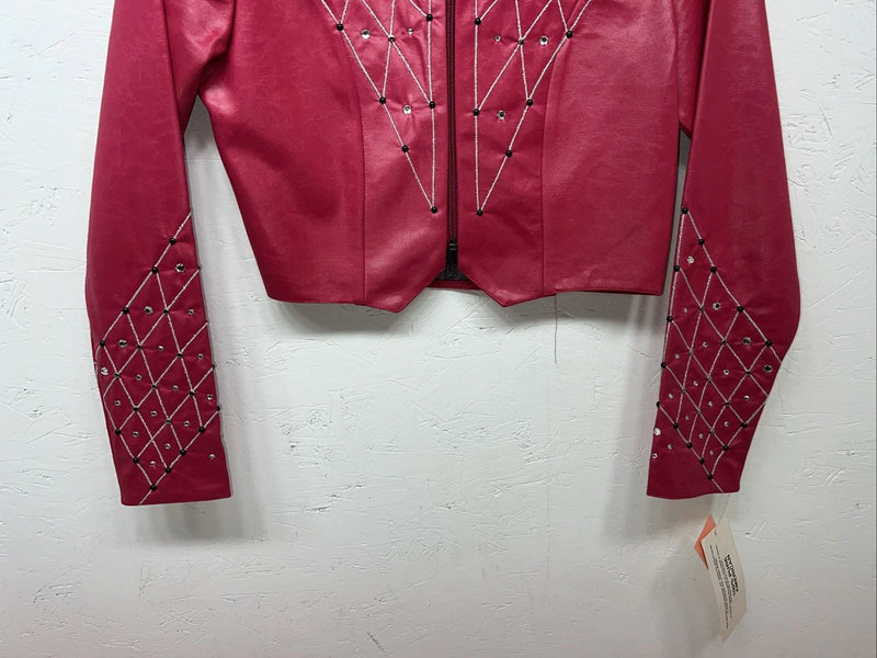 New Women’s 1849 Authentic Ranchwear Pink Western Show Short Jacket XS H-603