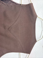 New Women’s Dickson Jenkins Brown Button Up Vest Size 6 TT-116