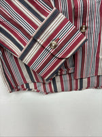 New Kids ELY Classic Red Stripe Long Sleeve Pearl Snap Small DD-138