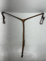 New Leather Circle Y Breast Collar With Bronze Metal Plate. 4264-1009 S-45