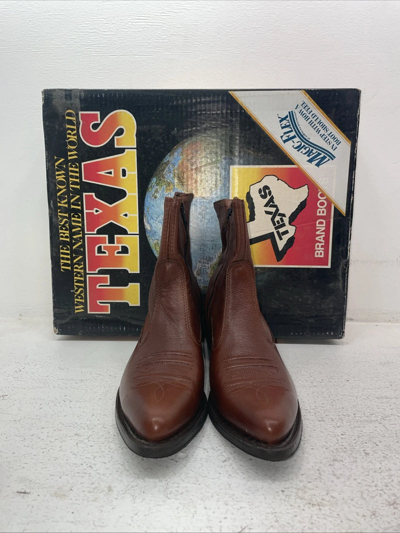 New Men’s Brown Texas Brand Cowboy Boots. M 374 9 D. 3-74