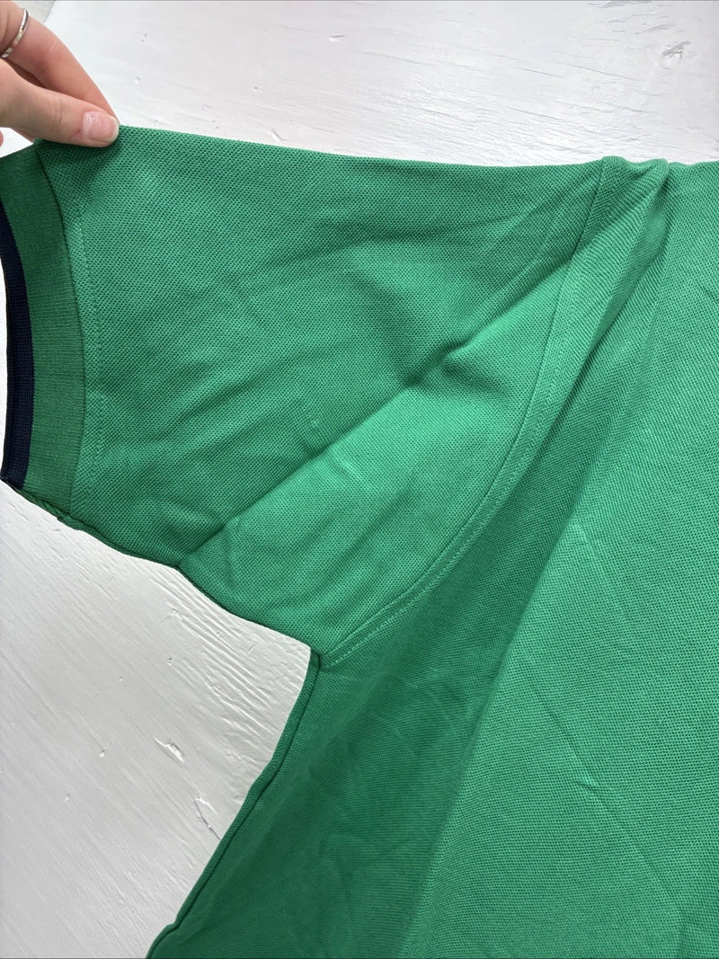 New Men’s Wrangler Green Short Sleeve Polo Shirt Medium K-64