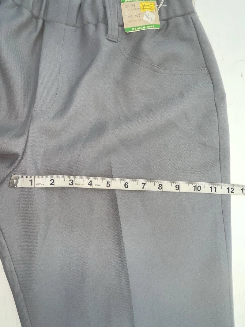 New Vintage Gray H Bar C Polyester Pants #MR477 ZZ-29