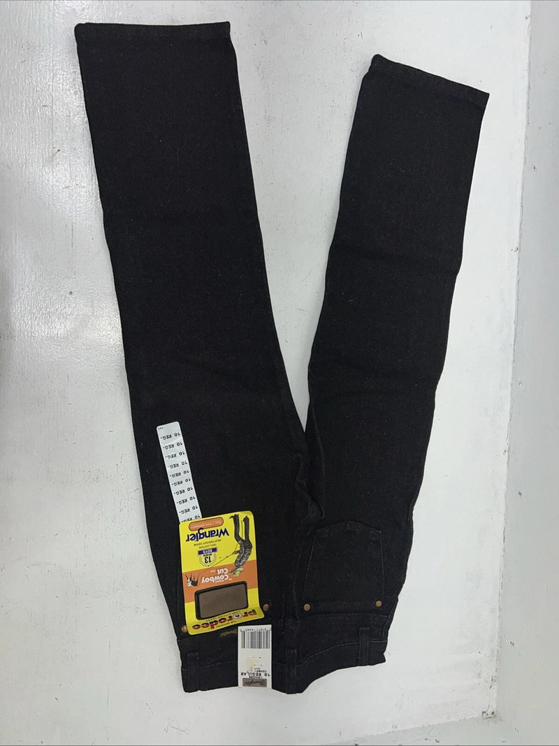 New Boys Black Wrangler Pro Rodeo Cowboy Cut Denim Jeans. 10/25 Regular C-20