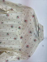 New Women’s Champion Western Yellow Floral Long Sleeve Pearl Snap 14 II-13