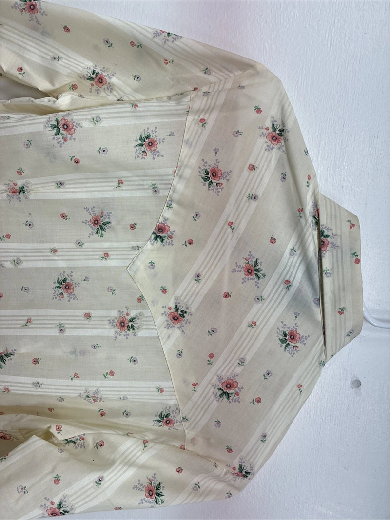 New Women’s Champion Western Yellow Floral Long Sleeve Pearl Snap 14 II-13