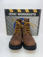 New Women’s Brown Lace Up Acme Cowboy Boots. 8070 8.5 8 1/2 M. 15-45