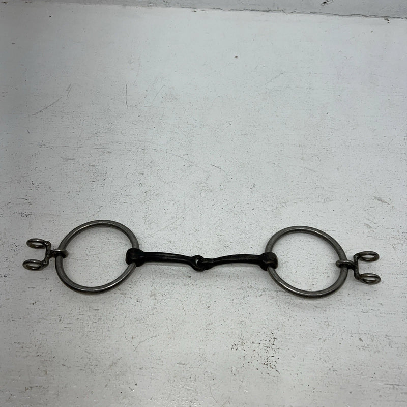New O Ring Snaffle With Draw Rein Hooks LLL-13