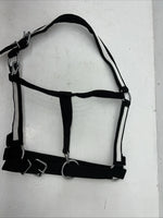 New Tough 1 Black White Draft Deluxe Nylon Halter #50-9575 W-37