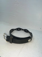 New Black Genuine Leather Nocona Silver Pendent 22” Belt #N4412001 NN-93