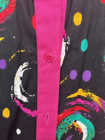 New Women’s Mine & Bills Pink Design long Sleeve Button Up Medium MM-108