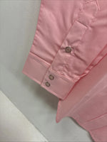 New Women’s White Horse Pink Gem Long Sleeve Pearl Snap XL GG-70