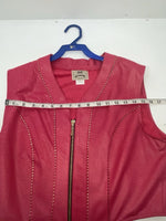 New Women’s Pink 1849 Cut Off Zip Up Vest S #77372 3B-64