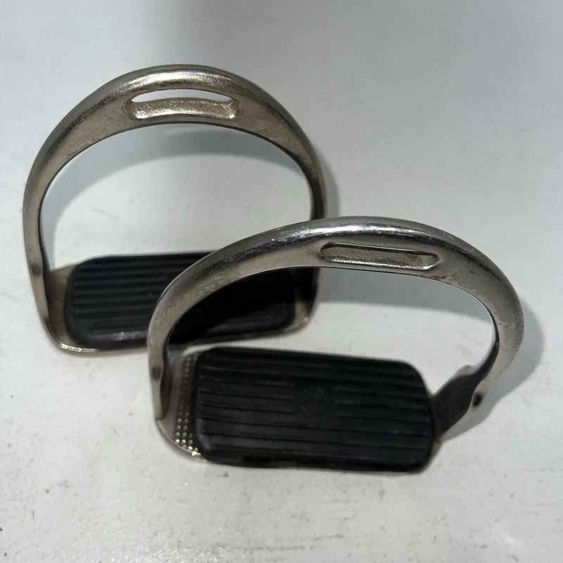 New Tough 1 Chrome Plated Iron 4 1/2” English Stirrups #24-946 D-500