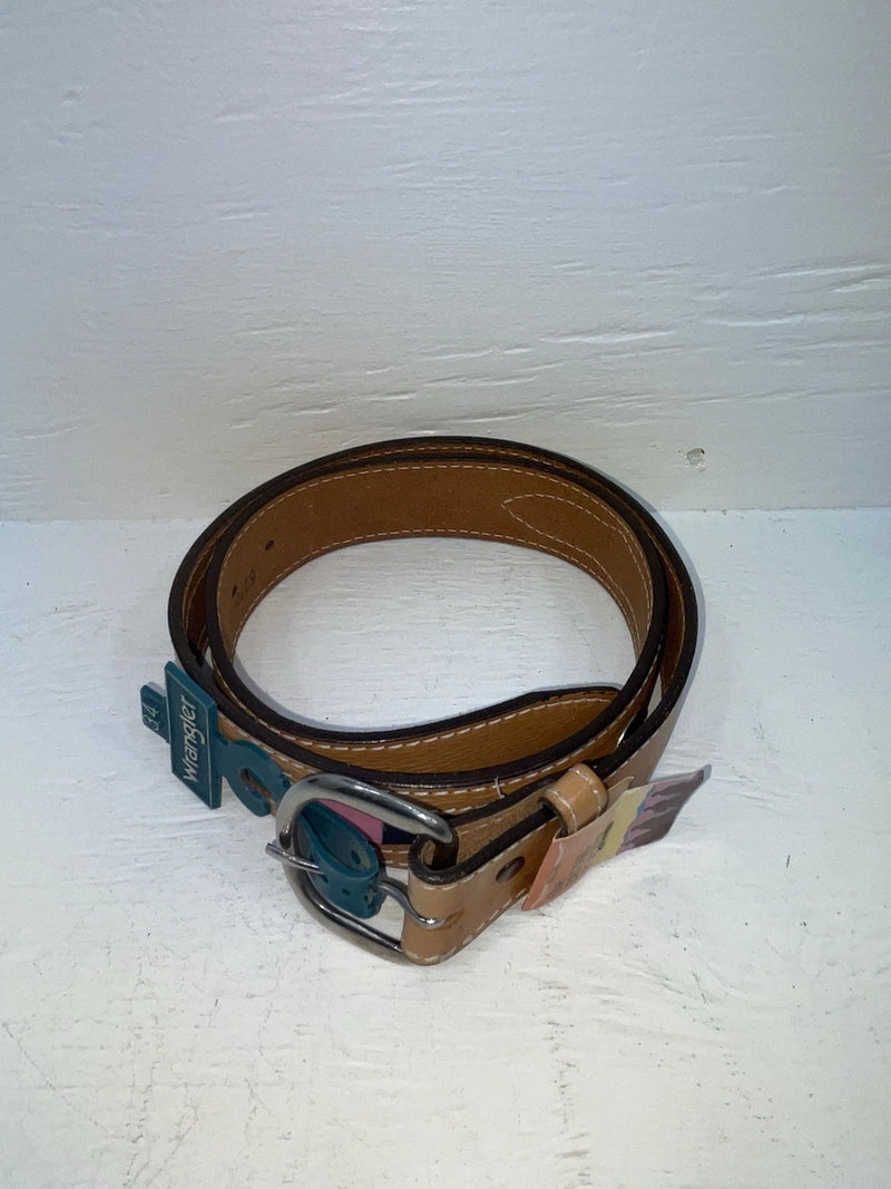New Brown Genuine Leather Wrangler Color Stripes 34” Belt #621015 JJ-10