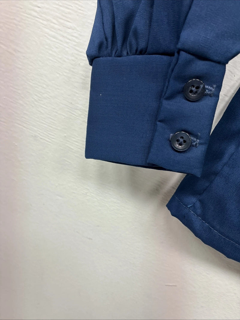 New Kids Fenton Navy Blue Long Sleeve Button Up Size 6 YY-63