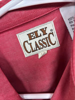 New Kids ELY Classic Pink Long Sleeve Button Up Size Medium DD-22