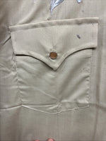 New Men’s Champion Western Brown Designed Long Sleeve Pearl Snap Medium J-78