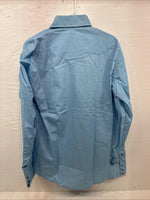 New Men’s Dickson Jenkins Blue Long Sleeve Pearl Snap 16 Large AA-118