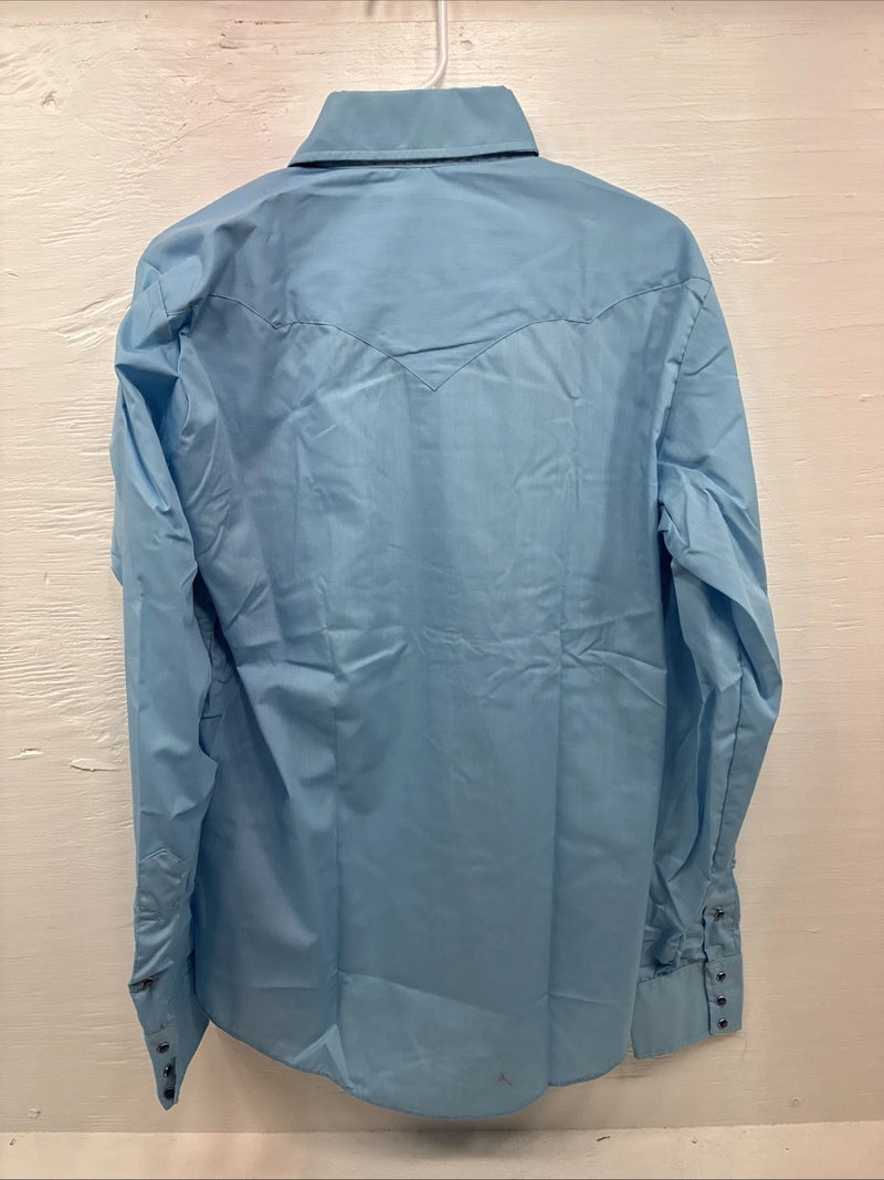 New Men’s Dickson Jenkins Blue Long Sleeve Pearl Snap 16 Large AA-118