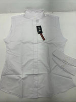 New Women’s White Sleeveless Tough 1 Comfort Riders English Shirt. 32 G-35