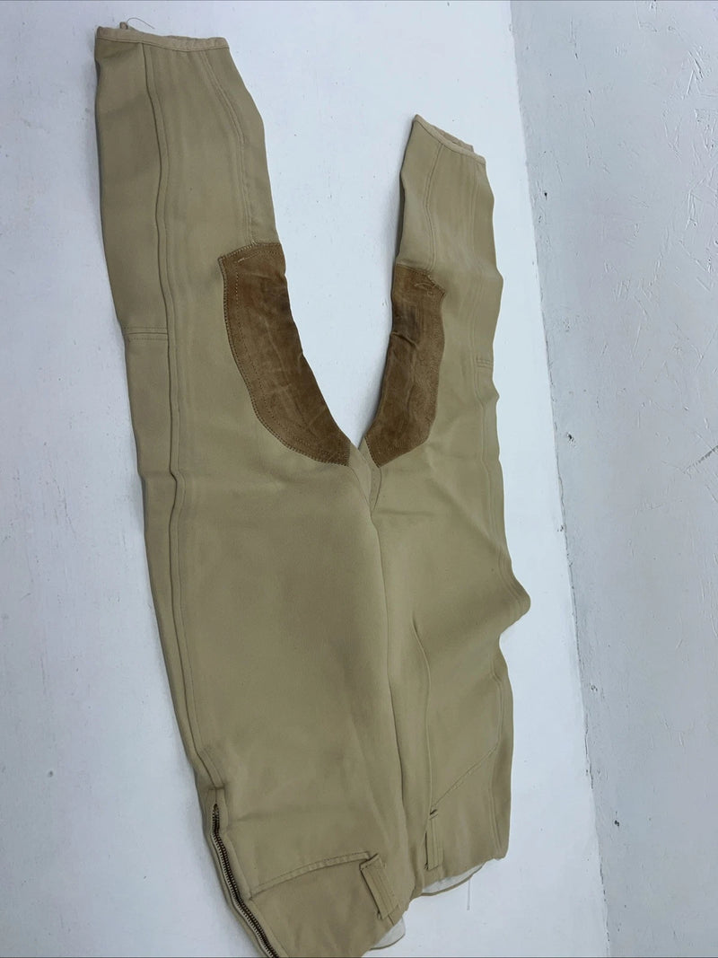 New Women’s Tan Equestrian Equi-stretch English Breeches. 25 R C-50