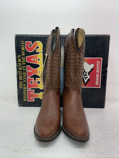 New Men’s Brown Texas Brand Cowboy Boots. 4501 9 M. 4-50