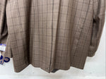 New Circle S Brown Plaid Suit Jacket 52L #25832 Y-600