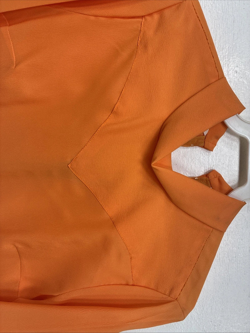 New Women’s Panhandle Slim Orange Long Sleeve Zip Up Size 12 TT-137