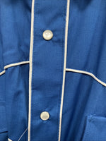 New Men’s White Horse Blue Long Sleeve Pearl Snap Large CC-28