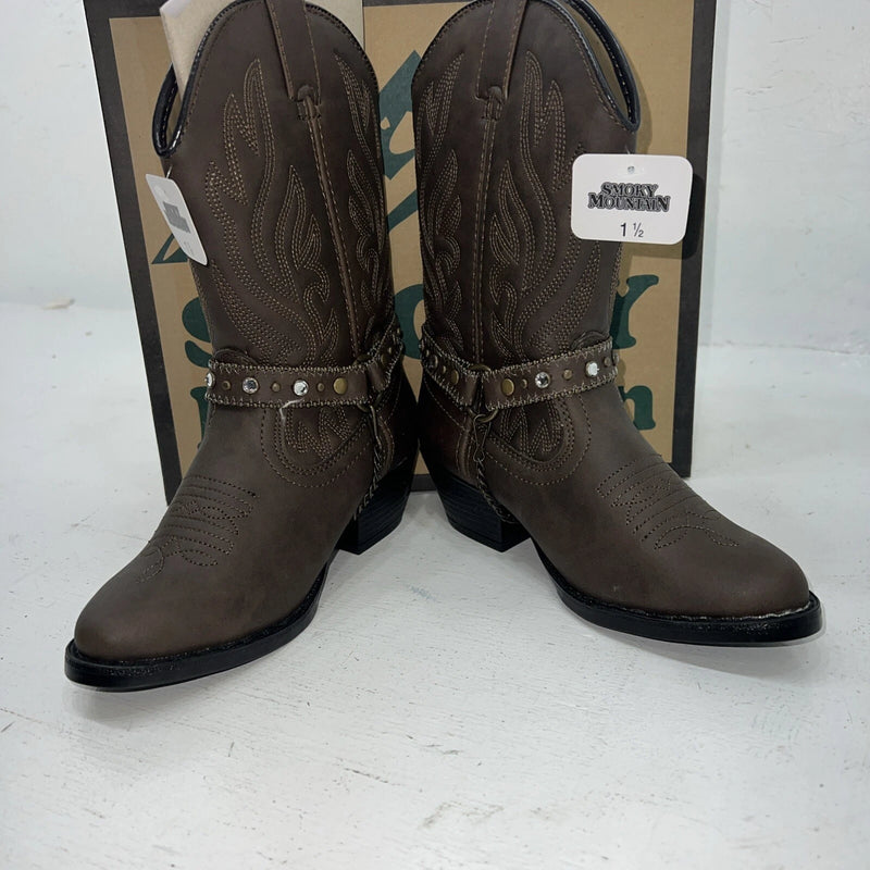 New Children’s Brown Smoky Mountain Cowboy Boots. 1177C 1.5 1 1/2 D. 24-71