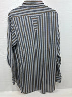 New Men’s RocketMount multicolor Stripe Long Sleeve Pearl Snap XL M-61