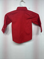 New Kids White Horse Red Long Sleeve Pearl Snap Size 1 DD-153