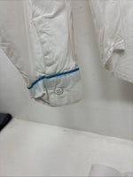 New Women’s Mine & Bills White Blue Long Sleeve Button Up Medium MM-112