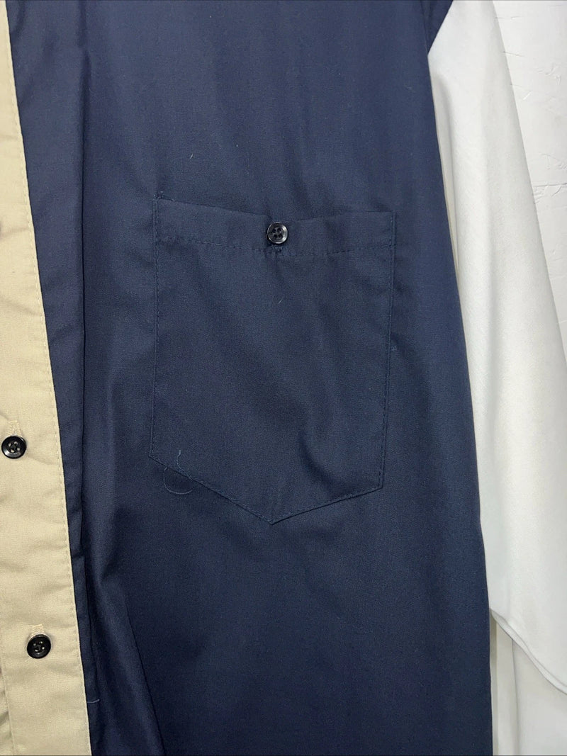 New Men’s Blue Tan Cowboy Threads Long Sleeve Button Up Shirt. Large S-26